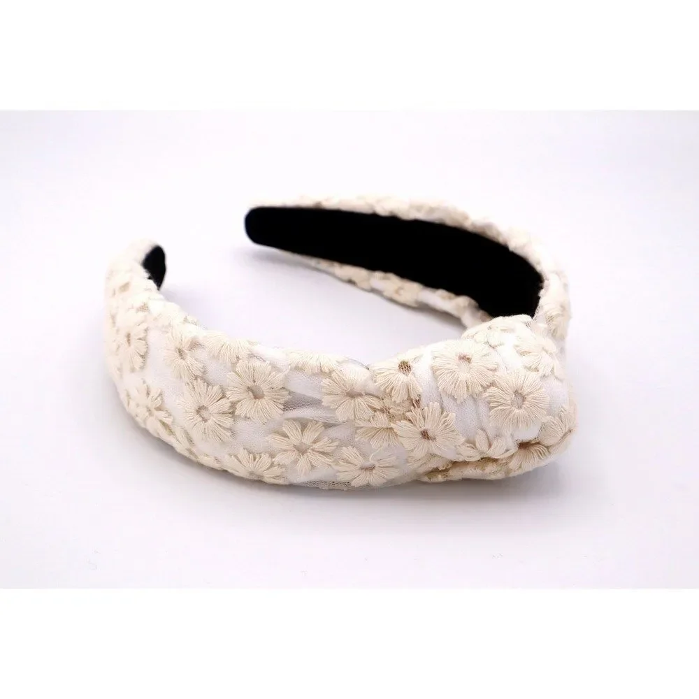 Mosaic Eyelet Knotted Headband - Picture 3 of 3